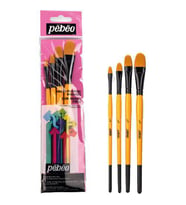 Pebeo 4'lü Kedi Dili Fırça Seti (1/4,3/8,1/2,5/8) SET-11 