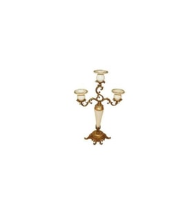 DEKORATİF ÜRÜNLER > Salon Takımları-DAT DEKORATİF ŞAMDAN>>47*28 cm (Beyaz)
