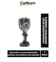 Dekoratif Şık Hediyelik Sevgili Arkadaş Ejderha Paslanmaz Çelik Kadeh Bardak 19*7 Cm
