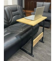 Metal Ayaklı Yükseklik Ayarlı Laptop Sehpası Kahvaltı Masası Çalışma Sehpası Atlantik Çam 60x40