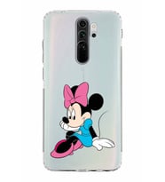 Xiaomi Redmi Note 8 Pro  Kamera Korumalı Kapak Minnie Mouse Tasarımlı Şeffaf  Kılıf