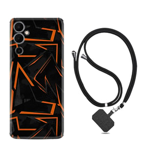 Tecno Pova 4 Kılıf Silikon Boyun Askılı İpli Desenli Silikon Zigzaglar 1651