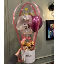 Hoş Geldin Kız Bebek Kişiye Özel Yenidoğan Balon Kutusu