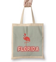 Florida Love - Vintage Retro Rainbow Bez Çanta Uzun Saplı
