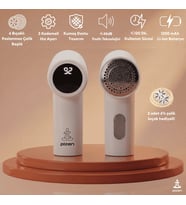 Pizen Wax 6 Bıçaklı USB Şarjlı Taşınabilir Tüy ve Tiftik Temizleyici 3 Kademeli Dijital Gösterge 2 Yedek Bıçak