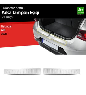 Hyundai İ20 Uyumlu Krom Arka Tampon Eşiği 2 Parça. 2020 Üzeri