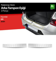 Hyundai İ20 Uyumlu Krom Arka Tampon Eşiği 2 Parça. 2020 Üzeri (Karışık)