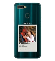 Oppo A5S/AX7/A12 Uyumlu Spider Man Minimalist Poster Desenli Şeffaf Telefon Kılıfı