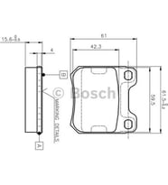 Bosch Fren Balatası Arka 61Mm Vectra B 99