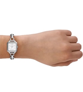 FOSSIL FBQ5007 ÇELİK KARE KADIN KOL SAATİ (Gümüş)