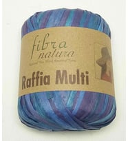 Angel Çanta Aksesuar Himalaya Rafya, Raffia Multi , Mavi Ebruli