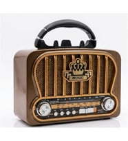 Everton RT-826M Bluetooth-USB-SD-FM Şarjlı Nostaljik Radyo El Fenerli