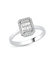 İmitasyon Pırlanta Modeli Baget Yüzük (Gümüş)