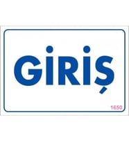 Pvc Levha quot;Girişquot; 17,5*25 cm
