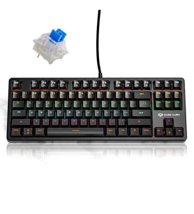 Valkyrie Leaven K870 Blue Switch Mekanik Gaming Oyun Klavyesi RGB 61 Key Mavi Tuş Type-C Klavye Siyah