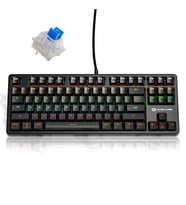Valkyrie Leaven K870 Blue Switch Mekanik Gaming Oyun Klavyesi RGB 61 Key Mavi Tuş Type-C Klavye Siyah