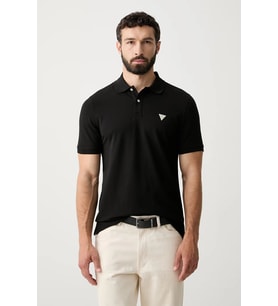Guess Kısa Kollu Basic Polo Erkek Siyah Polo T-shirt M6YP60K4388-JBLK