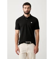 Guess Kısa Kollu Basic Polo Erkek Siyah Polo T-shirt M6YP60K4388-JBLK