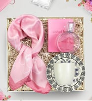 Avon Wish of Love Parfüm & Türk Kahvesi Fincanı & Tasarım Fular Kadına Hediye Seti