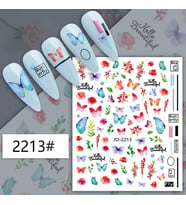 Adanil Renkli Kelebek Çiçek Sticker J0-2213
