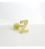 Glorria Altın Z Harfi Tragus Piercing