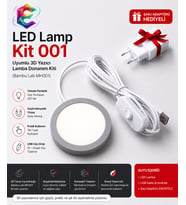 LED Lamp - Kit 001 Uyumlu 3D Yazıcı Lamba Donanım Kiti BEYAZ (Bambu Lab MH001 TAM UYUMLU) + Şarj Adaptörü Hediyeli