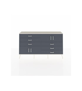 Arges Konsol 2 Raflı 6 Çekmeceli 4 Kapaklı 176x30x99 Aytaşı-Antrasit