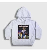 Presmono Unisex Çocuk Beyaz invasion Chuck Norris Kapüşonlu Sweatshirt 257231tt (Beyaz)