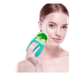 Slikon Yüz Buz Masaj Rulosu Yüz Sıkılaştırıcı Ice Face Roller Yeşil Renk