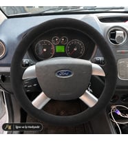 Ford Focus 2 Direksiyon Kılıfı Alcantara Süet Monza Black Serisi Siyah 2004-2011