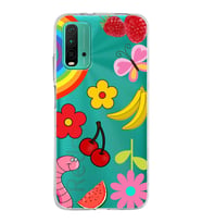 PrintiFy Poco M3 ile Uyumlu Water Color 5  Kamera Korumalı Şeffaf  Kılıf