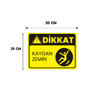 Dikkat Kaygan Zemin Kişiselleştirilebilir Dekota Levha, 25x35, 20x30 (A4), 30x42 (A3) Cm Boyut Seçeneklerinde Levha + Yapışkan Bant