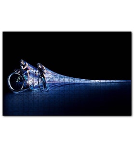 Cakapuzzle Triatlon Pedal İllüstrasyon  Puzzle Yapboz MDF (Ahşap) (120 Parça)