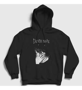 Presmono Unisex Siyah L Anime Death Note Kapüşonlu Sweatshirt 129560tt