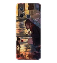 Xiaomi Redmi 12C Kılıf Silikon Desen Özel Seri Kız ve Kedi 1762
