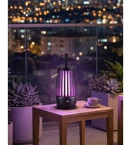 Uv Mor Işık Elektrikli Böcek Öldürücü Lamba Gece Aydınlatmalı Sessiz Ve Güvenli Kullanım