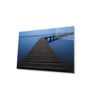 Deniz İskele Mavi Cam Tablo 4mm Dayanıklı Temperli Cam Marine Pier Blue Glass Table 4mm Durable Tem (Çok Renkli)