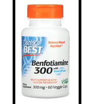 Doctor's Best, Benfotiamine with BenfoPure, 300mg, 60 Veg Caps.OZELSPORCUGIDALARIN'DAN .3839 (Renksiz)