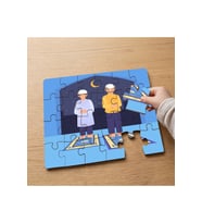 Namaz Kılan Gençler Tasarımlı 24 Parça Ahşap Çocuk Puzzle MPK0687