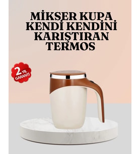 Paslanmaz Çelik Şarjlı Karıştırma Kupa - Otomatik Manyetik Blender Fincan
