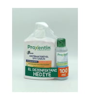 Proxentin Antibakteriyel Nemlendirici Bakım Sıvı Sabun 500 Ml + El Dezenfektanı 100 Ml Hediye