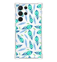 PrintiFy Samsung Galaxy S21 Ultra Uyumlu Nazar Boncuğu 3 Baskılı Şeffaf Köşe Korumalı Antişok Kılıf