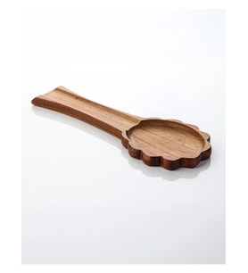Mien MEN 7B244 Akasya Tezgah Üstü Ahşap Kaşık Altlığı 12,5x32 cm (Kahverengi)