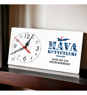 Hava Kuvvetlerine Hediye Şık Masa Saati