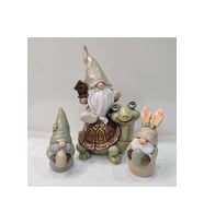 Renkli Kaplumbağa Gnome Şans Cüceleri Seti, Bahçe ve Dekorasyon İçin