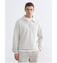 LCW Vision Bej Polo Yaka Erkek Sweatshirt
