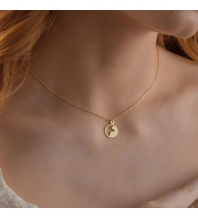 Kişiye Özel Minimal Kedi Figürlü Kolye 925K Gümüş (Gold)