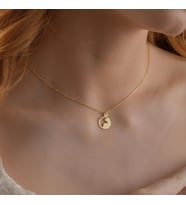 Kişiye Özel Minimal Kedi Figürlü Kolye 925K Gümüş (Gold)