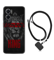 Xiaomi Redmi Note 11E Kılıf Resimli Boyun Askılı İpli Desenli Silikon Series King 1894