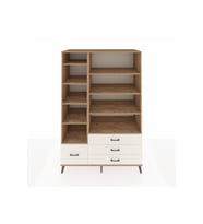 Kronos Dolap 9 Raflı 4 Çekmeceli  132x59x195 Çam-Çam/Aytaşı